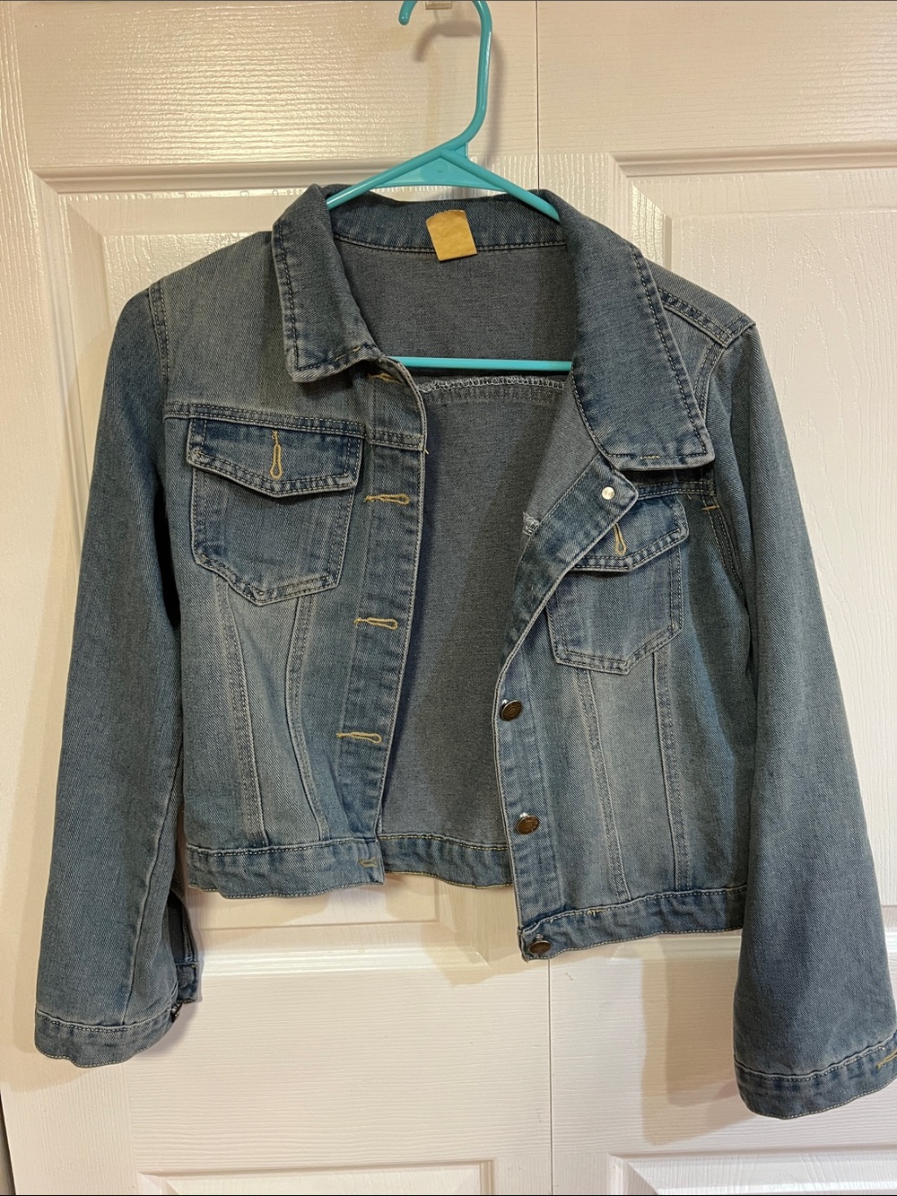 Women's Light Blue Denim Jacket — Casual Button-Up Jean Jacket